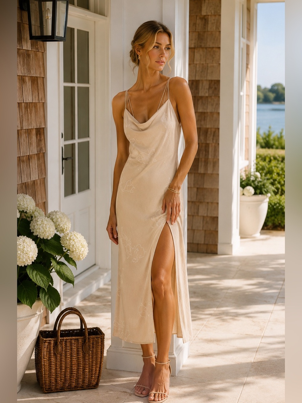 FINDERS KEEPERS Strappy Satin Midi Dress | Size Medium